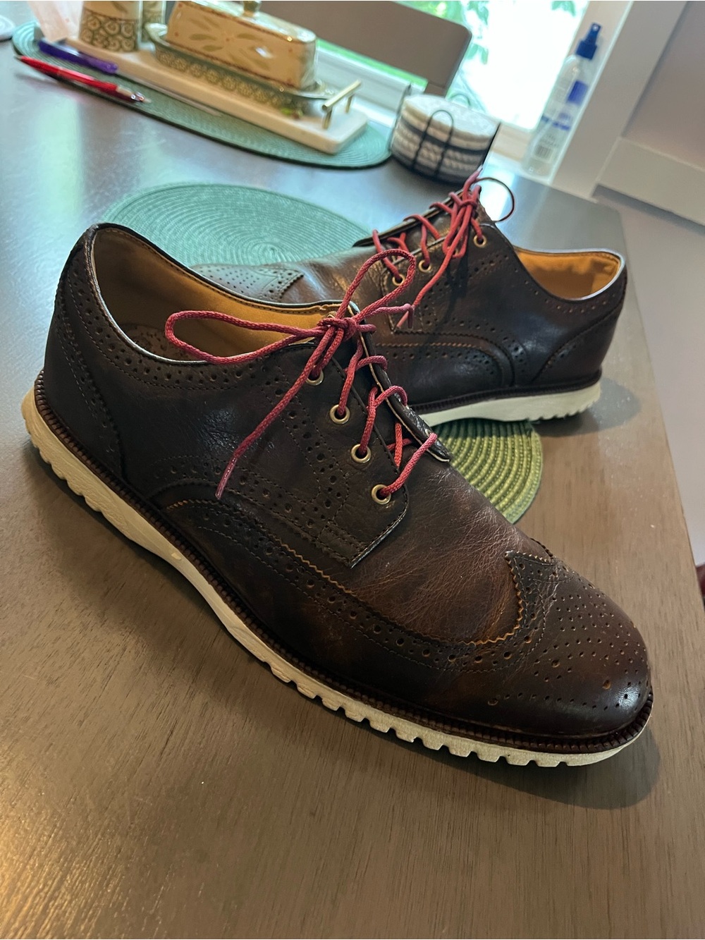 FootJoy Brown Club Casuals Wing Tip Leather Golf Shoes Mens 11